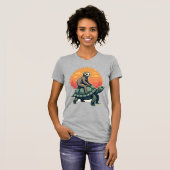 Retro Luiaard Schildpad Dierenrit Shirt 2 (Voorkant volledig)