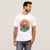 Retro Luiaard Shirt Doe Het Rustig Aan Blijf Cozy (Voorkant volledig)