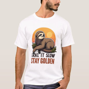 Retro Luiaard Shirt Langzame Dagen Sterke Vibes 2