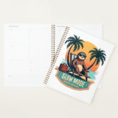 Retro luiaard vakantie shirt grappig tropisch rela planner (Display)