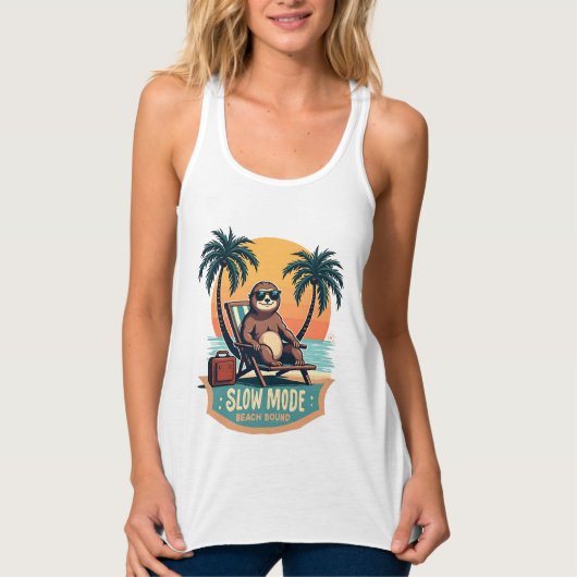 Retro Luiaard Vakantie Shirt Grappige Tropische On (Voorkant)