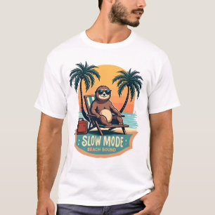 Retro luiaard vakantie shirt grappige tropische re