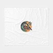 Retro Luiaard Vector Retro Wilde Dieren Badge 2 Fleece Deken (Voorkant (Horizontaal))