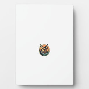 Retro Luiaard Vector Retro Wilde Dieren Badge 2 Fotoplaat