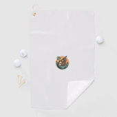 Retro Luiaard Vector Retro Wilde Dieren Badge 2 Golfhanddoek (Insitu)