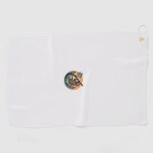 Retro Luiaard Vector Retro Wilde Dieren Badge 2 Golfhanddoek (Horizontaal)