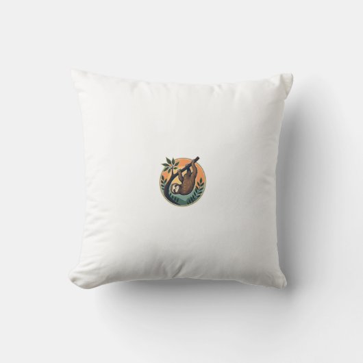 Retro Luiaard Vector Retro Wilde Dieren Badge 2 Kussen (Voorkant)