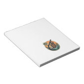 Retro Luiaard Vector Retro Wilde Dieren Badge 2 Notitieblok (Schuin)