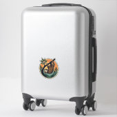 Retro Luiaard Vector Retro Wilde Dieren Badge 2 Sticker (Koffer)