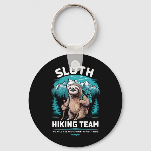 Retro Luiaard Wandelteam Vintage Geschenk Sleutelhanger (Voorkant)