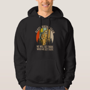 Retro luiaard Wandelteam we komen daar wanneer we Hoodie