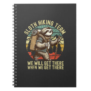 Retro Luiaard Wandelteam We komen daar wel wanneer Notitieboek