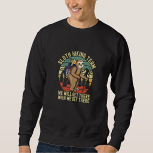 Retro luiaard Wandelteam we komen eraan als we kom Trui