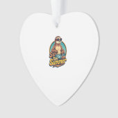 Retro luiaard zomer retro strand vibes ontwerp 2 ornament (voorkant)