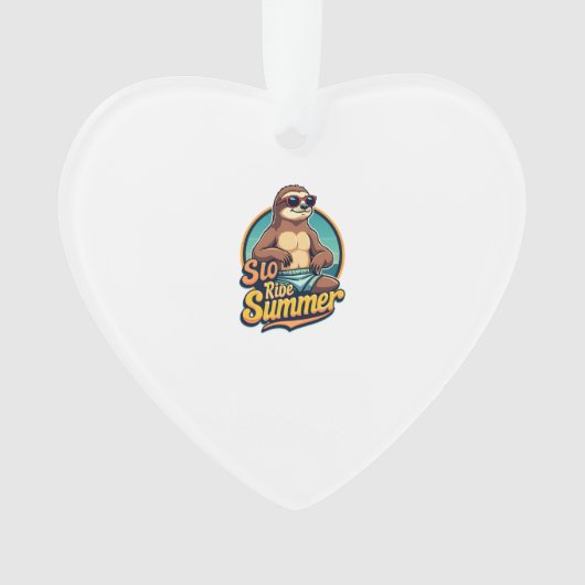 Retro luiaard zomer retro strand vibes ontwerp 2 ornament (voorkant)