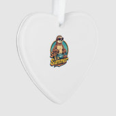 Retro luiaard zomer retro strand vibes ontwerp 2 ornament (voorkant)