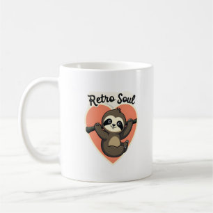 Retro luiaardliefhebber Cute Retro dierontwerp 2 Koffiemok