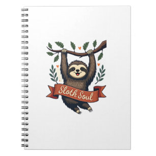 Retro luiaardliefhebber vintage cute hangende luia notitieboek