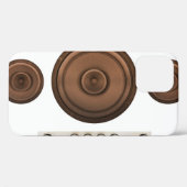 Retro luidsprekers: bruin, geïsoleerd wit. Case-Mate iPhone case (Achterkant (horizontaal))