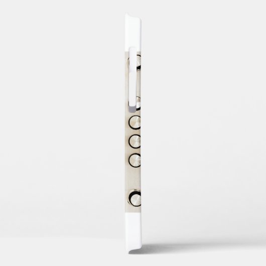 Retro luidsprekers: bruin, geïsoleerd wit. Case-Mate iPhone case (Achterkant / Links)