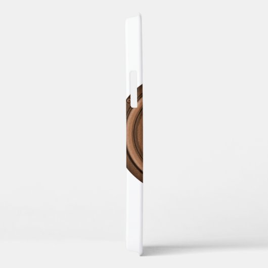 Retro luidsprekers: bruin, geïsoleerd wit. Case-Mate iPhone case (Achterkant / Rechts)