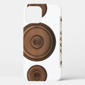 Retro luidsprekers: bruin, geïsoleerd wit. Case-Mate iPhone case (Achterkant)