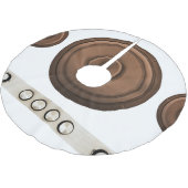 Retro luidsprekers: bruin, geïsoleerd wit. kerstboom rok (Gekanteld)