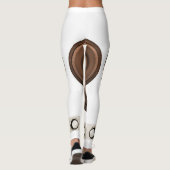 Retro luidsprekers: bruin, geïsoleerd wit. leggings (Achterkant)