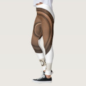 Retro luidsprekers: bruin, geïsoleerd wit. leggings (Links)