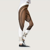 Retro luidsprekers: bruin, geïsoleerd wit. leggings (Rechts)