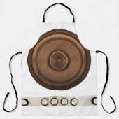 Retro luidsprekers: bruin, geïsoleerd wit. schort (Voorkant)