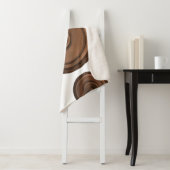 Retro luidsprekers: bruin, geïsoleerd wit. sherpa deken (In situ)