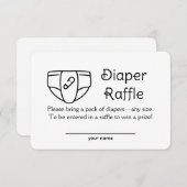 Retro Luier Raffle Baby shower behuizing Kaart (Voorkant / Achterkant)