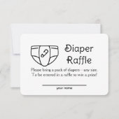 Retro Luier Raffle Baby shower behuizing Kaart (Voorkant)