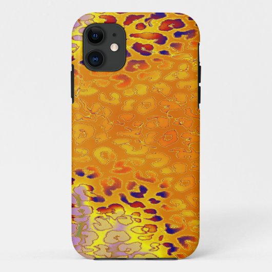 Retro-luipaard (geel, Oranje, grijs) Case-Mate iPhone Case (Achterkant)