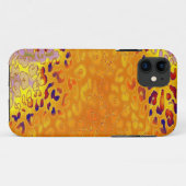 Retro-luipaard (geel, Oranje, grijs) Case-Mate iPhone Case (Achterkant (horizontaal))