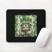 Retro Luipaard Grappige St. Patrick's Dag Wasbeer  Muismat (Met muis)
