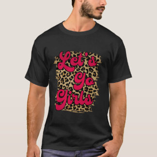 Retro Luipaard Meisjes Gaan Western Cowgirls T-shirt