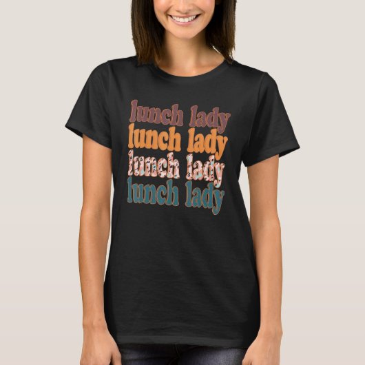 Retro Luipaard Onderwijst Lunchdame T-shirt (Voorkant)