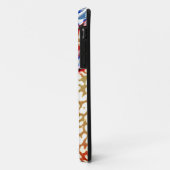 Retro-luipaard (rood, blauw, geel) Case-Mate iPhone case (Achterkant/links)