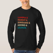 Retro Lumpia Pancit Sinigang Adobo Lechon Filipino T-shirt (Voorkant)