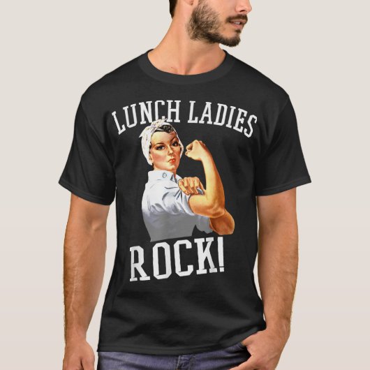 Retro Lunch Dames Rock Cafeteria Worker Funny Lun T-shirt (Voorkant)