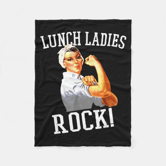 Retro Lunch Ladies Rock Cafeteria Worker Funny Lun Fleece Deken (Voorkant)
