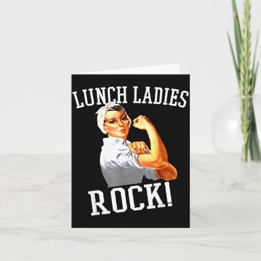 Retro Lunch Ladies Rock Cafeteria Worker Funny Lun Kaart (Voorkant)