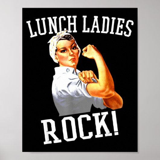 Retro Lunch Ladies Rock Cafeteria Worker Funny Lun Poster (Voorkant)