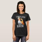 Retro Lunch Ladies Rock Cafeteria Worker Funny Lun T-shirt (Voorkant volledig)