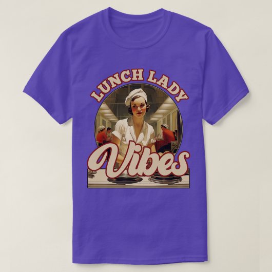 Retro  Lunch Lady Vibes T-shirt (Design voorkant)
