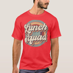 Retro Lunch Squad Lunch Lady Squad Team terug naar T-shirt