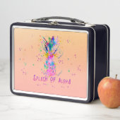 Retro lunchbox met Aloha-spatten (In situ)