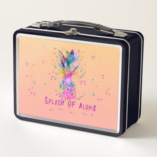 Retro lunchbox met Aloha-spatten (Voorkant)